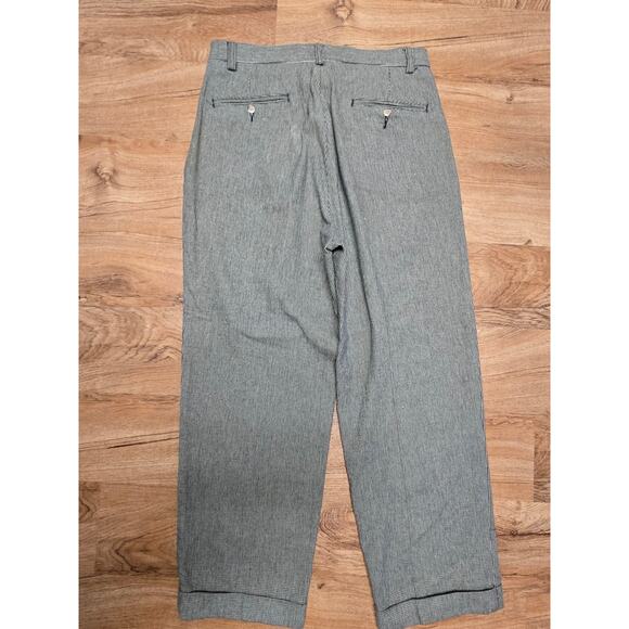 Vintage Polo Ralph Lauren Mens 31x32 Pants Checkered Pleated Gray Classic Style - Picture 6 of 16
